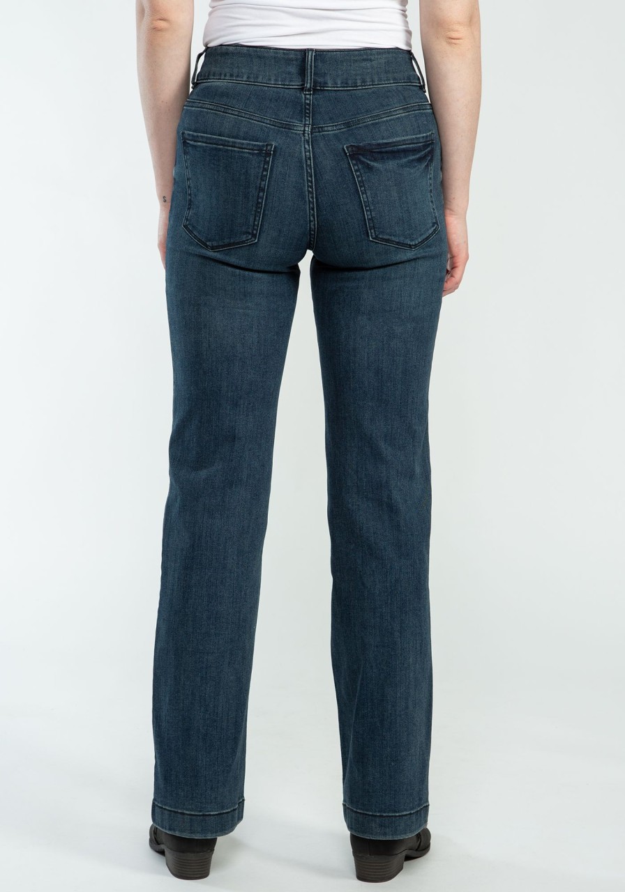 Women BOOTLEGGER Straight Jeans | Flawless High Rise Trouser Jean