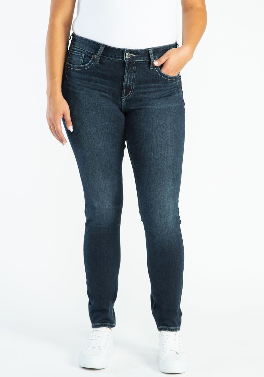 Women SILVER Skinny Jeans | Suki Mid Rise Skinny Jeans