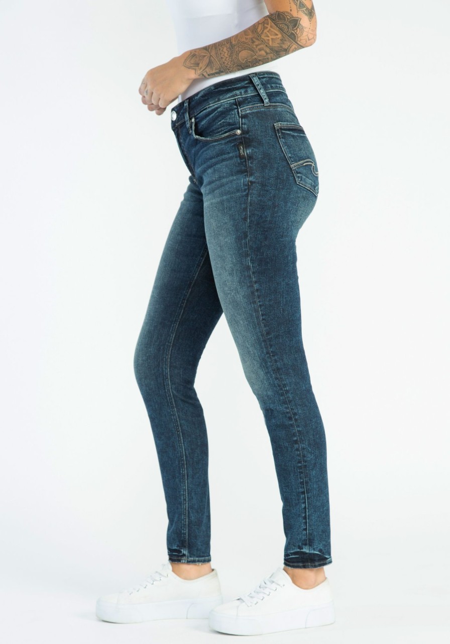 Women SILVER Skinny Jeans | Elyse Mid Rise Skinny Jeans