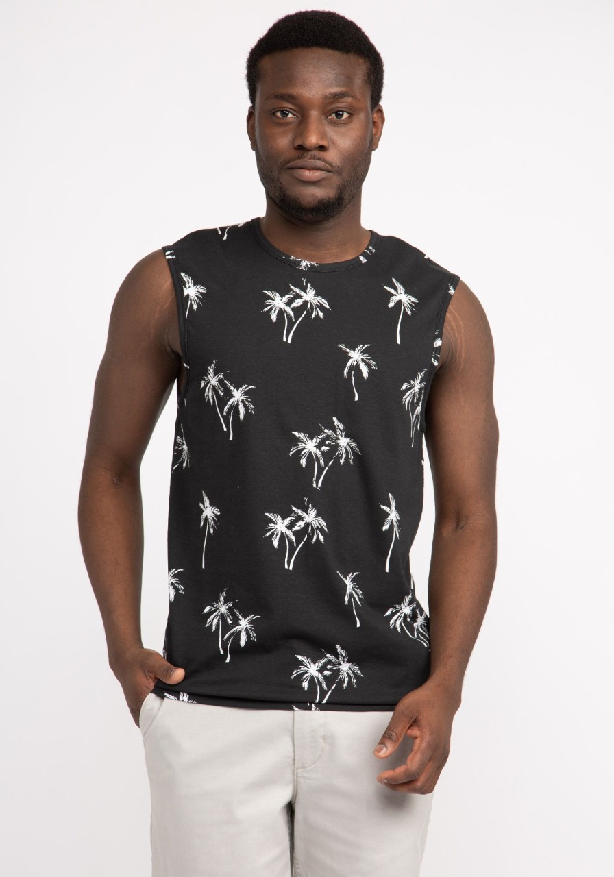 Men DISTILLERY Tank Tops | Orion Palm Printed Tank Top