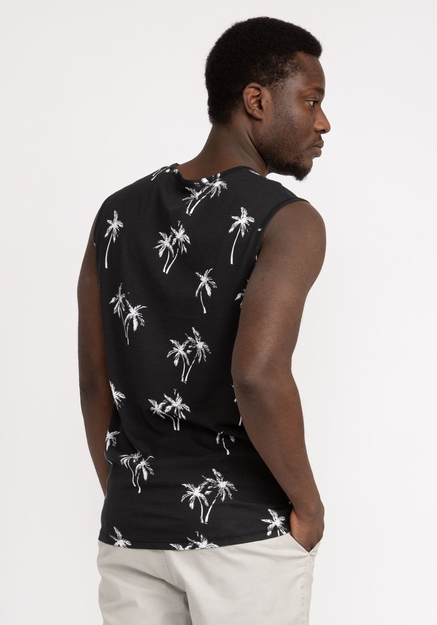 Men DISTILLERY Tank Tops | Orion Palm Printed Tank Top