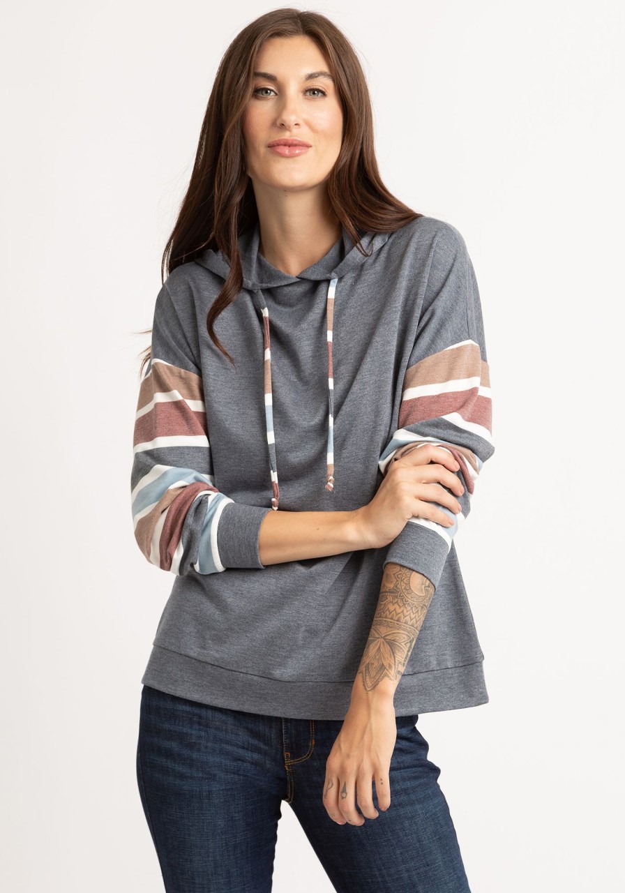 Women KISMET T-Shirts & Tanks | Kari Hooded Long Sleeve