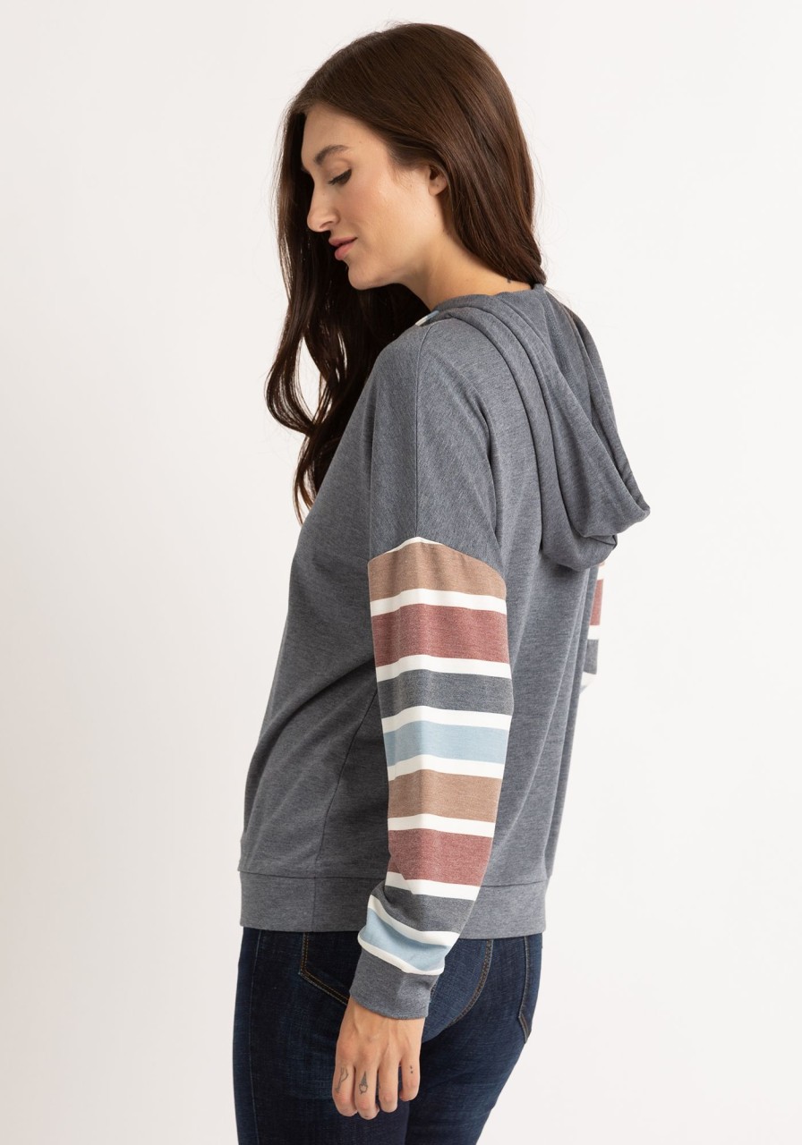 Women KISMET T-Shirts & Tanks | Kari Hooded Long Sleeve