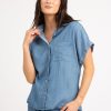 Women BOOTLEGGER Shirts & Blouses | Kida Short Sleeve Button Up Shirt