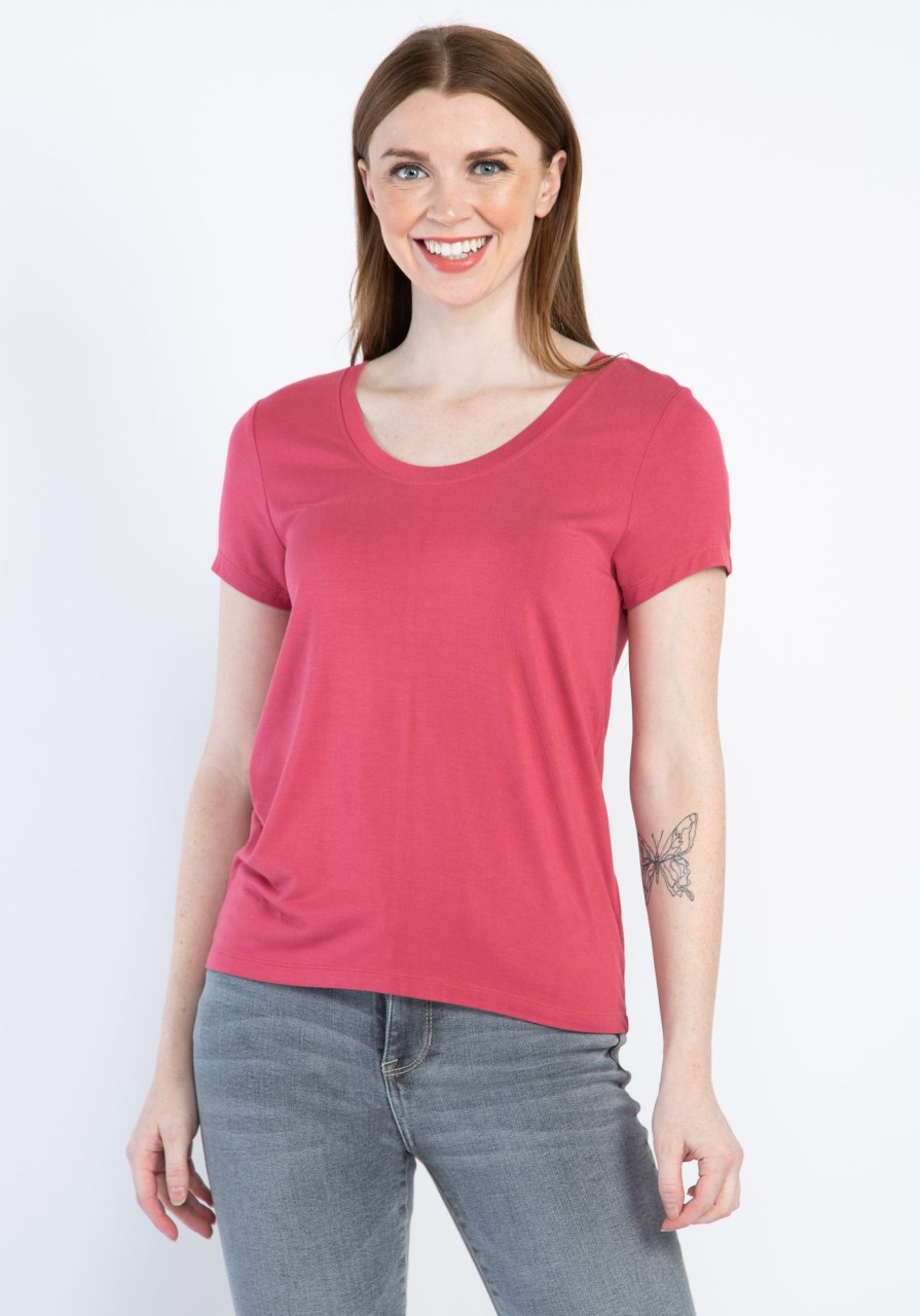 Women KISMET T-Shirts & Tanks | Brady Basic Scoop Neck Short Sleeve Tee