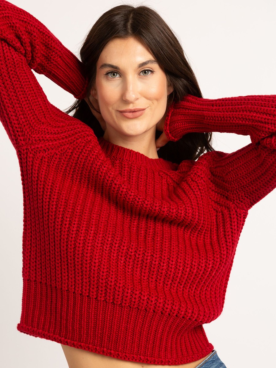 Women KISMET Sweaters & Cardigans | Lenore Crew Neck Popover