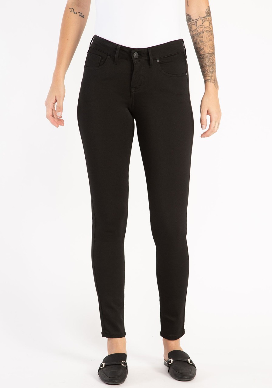 Women BOOTLEGGER Skinny Jeans | Curvy Skinny Never Fade Black