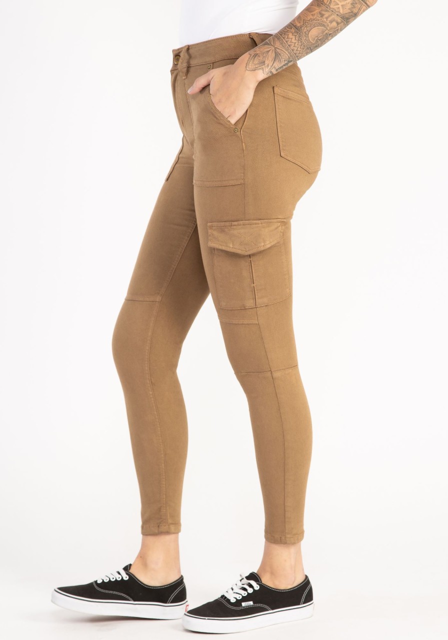 Women BRODY Skinny Jeans | High Rise Skinny Coloured Cargo