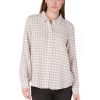 Women DEX Shirts & Blouses | Dex Checkered Button Front Blouse