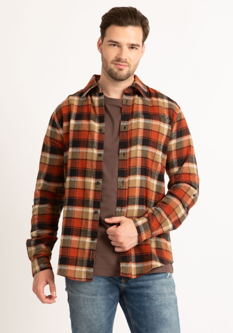 Men SILVER JEANS CO. Shirts | Flannel Long Sleeve Shirt