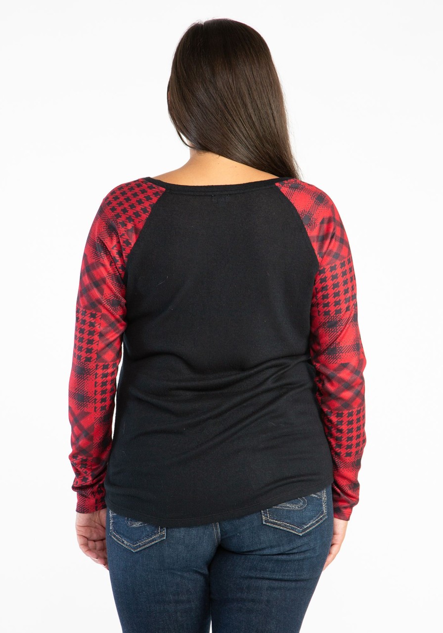 Women KISMET T-Shirts & Tanks | Raven Long Sleeve Scoop Neck