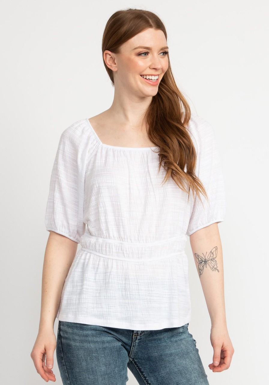 Women KISMET T-Shirts & Tanks | Knox Square Neck Short Sleeve Top