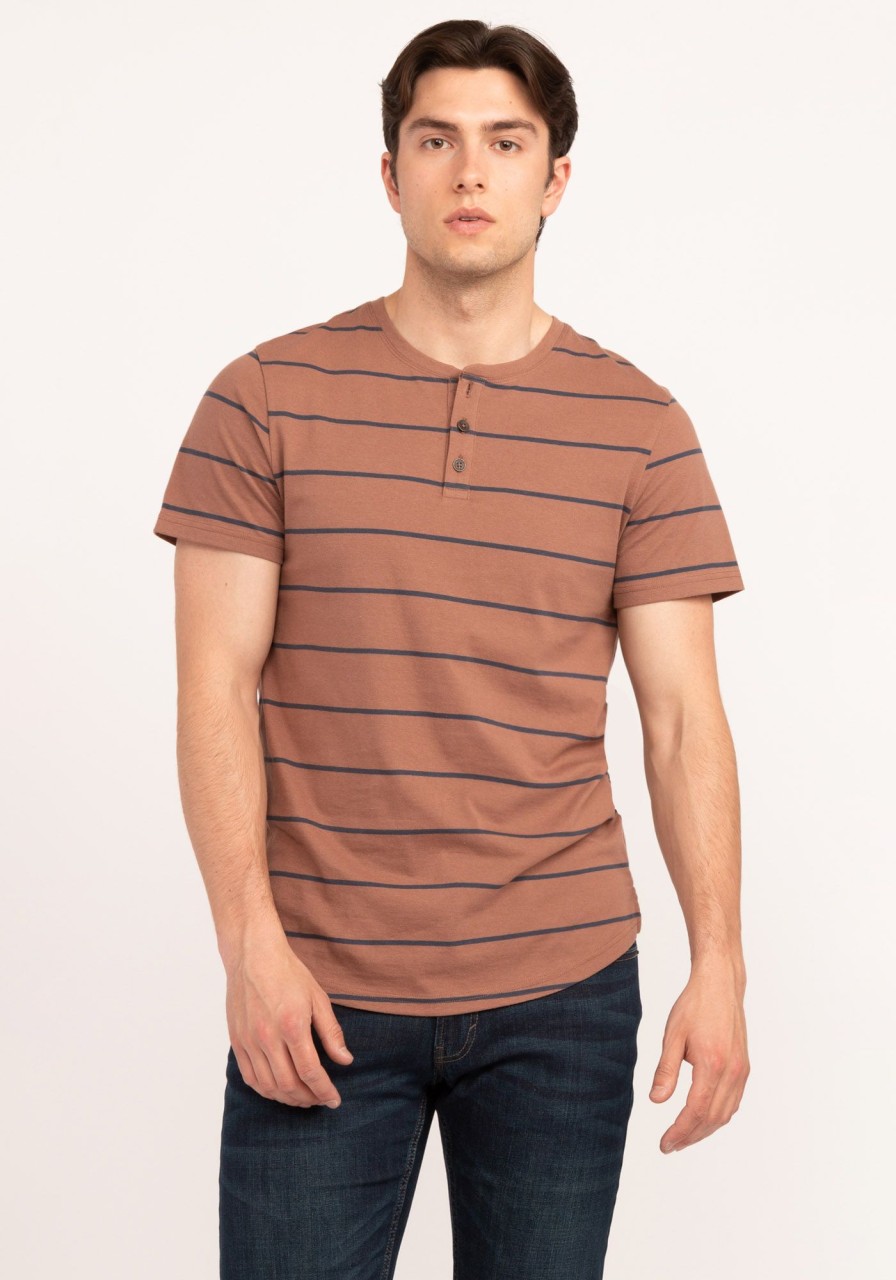 Men distillery T-Shirts | Dominic Basic Henley T-Shirt