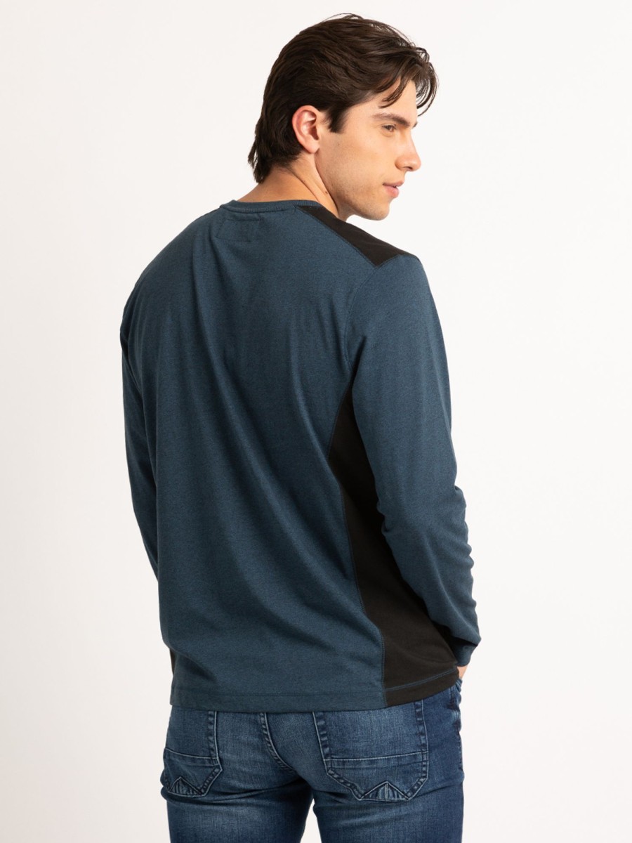 Men PROJEK RAW Long Sleeve T-Shirts | Long Sleeve Henley Shirt