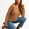 Women KISMET Sweaters & Cardigans | Lilibet Scalloped Hem Pointelle Popover