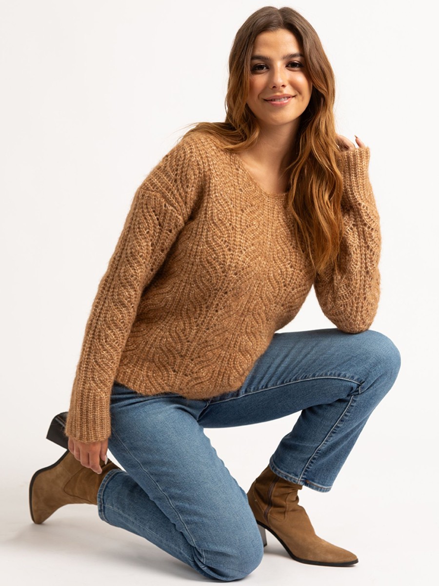 Women KISMET Sweaters & Cardigans | Lilibet Scalloped Hem Pointelle Popover