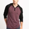 Men DISTILLERY Long Sleeve T-Shirts | Nicholas Colourblock Waffle Henley Hoodies