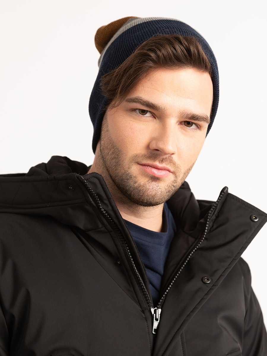 Men True North Denim Hats & Toques | Color Block Beanie