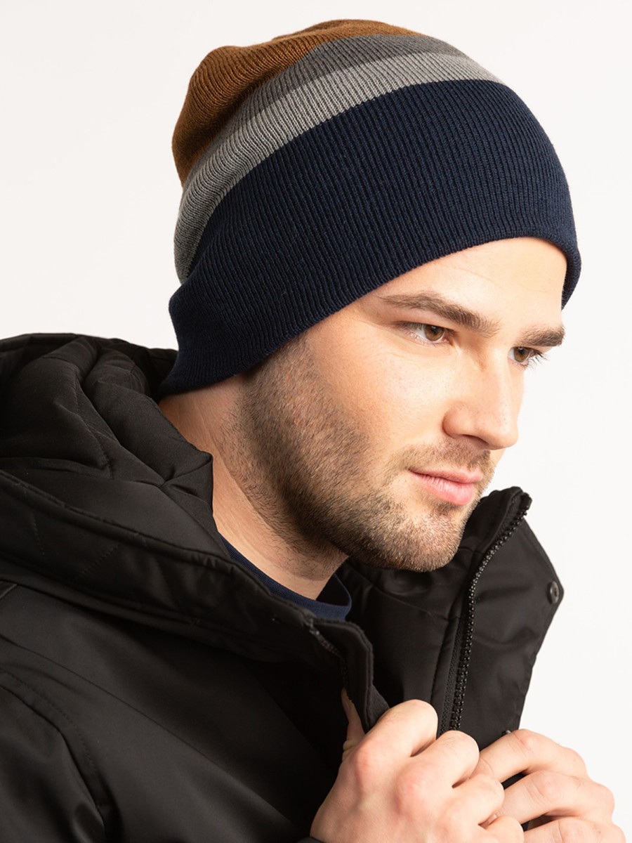 Men True North Denim Hats & Toques | Color Block Beanie