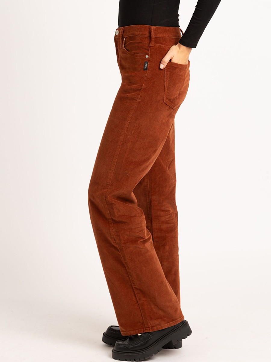 Women SILVER Straight Jeans | Highly Desirable Corduroy Trouser Jean