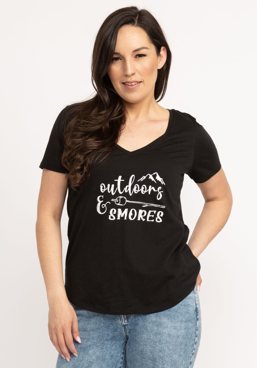 Women kismet Graphic T-Shirts | Outdoor And Smores Graphic T-Shirt