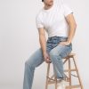 Men SILVER Athletic Fit Jeans | Eddie Tapered Jeans