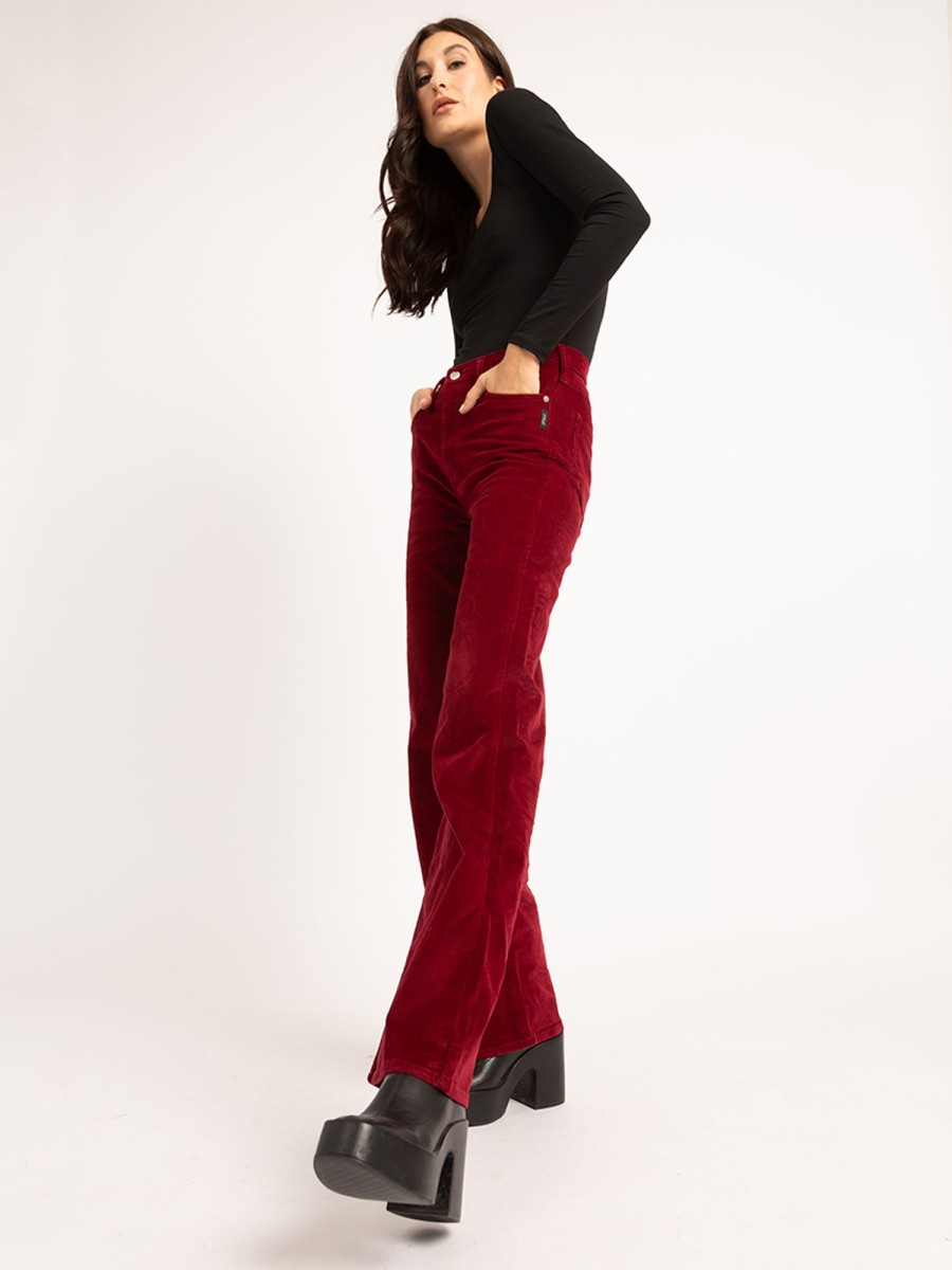 Women SILVER Straight Jeans | Highly Desirable Corduroy Trouser Jean