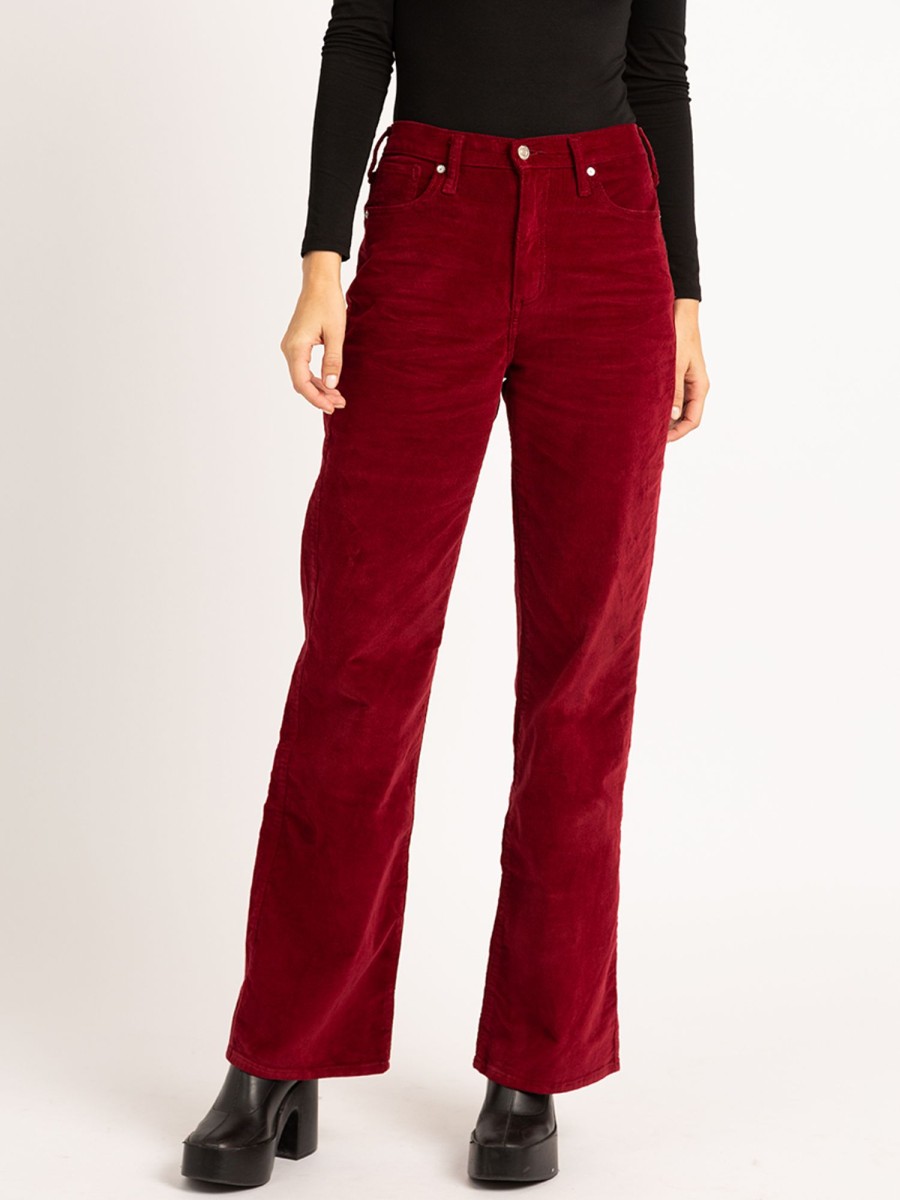 Women SILVER Straight Jeans | Highly Desirable Corduroy Trouser Jean