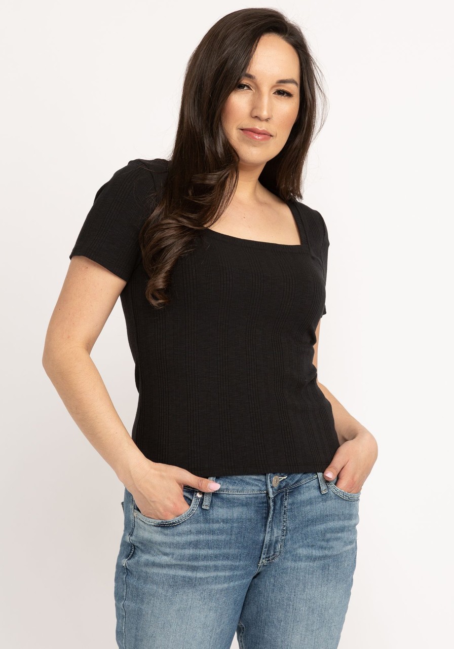 Women KISMET T-Shirts & Tanks | Allegra Square Neck Short Sleeve Top