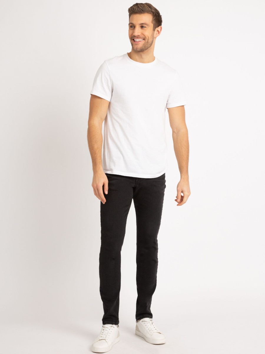 Men SILVER Athletic Fit Jeans | Risto Black Athletic Skinny Jean