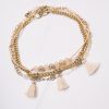 Women kismet Jewellery | Anklet 3 Layer With Pink Details