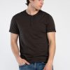 Men DISTILLERY T-Shirts | Angus Henley Burnout Tee