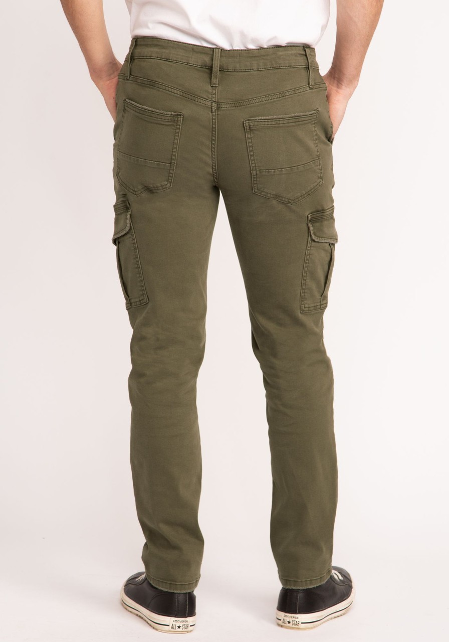 Men BRODY Slim Straight Jeans | Jackson Olive Slim Straight Cargo