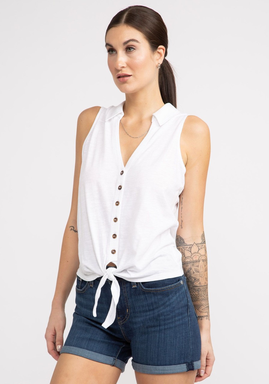 Women KISMET T-Shirts & Tanks | Zella Button Collared Tank Top