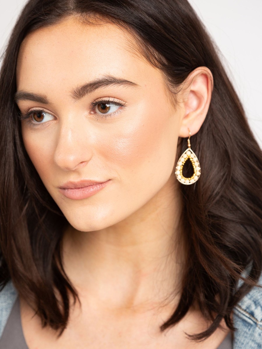 Women KISMET Jewellery | Beaded Tear Drop Earrings