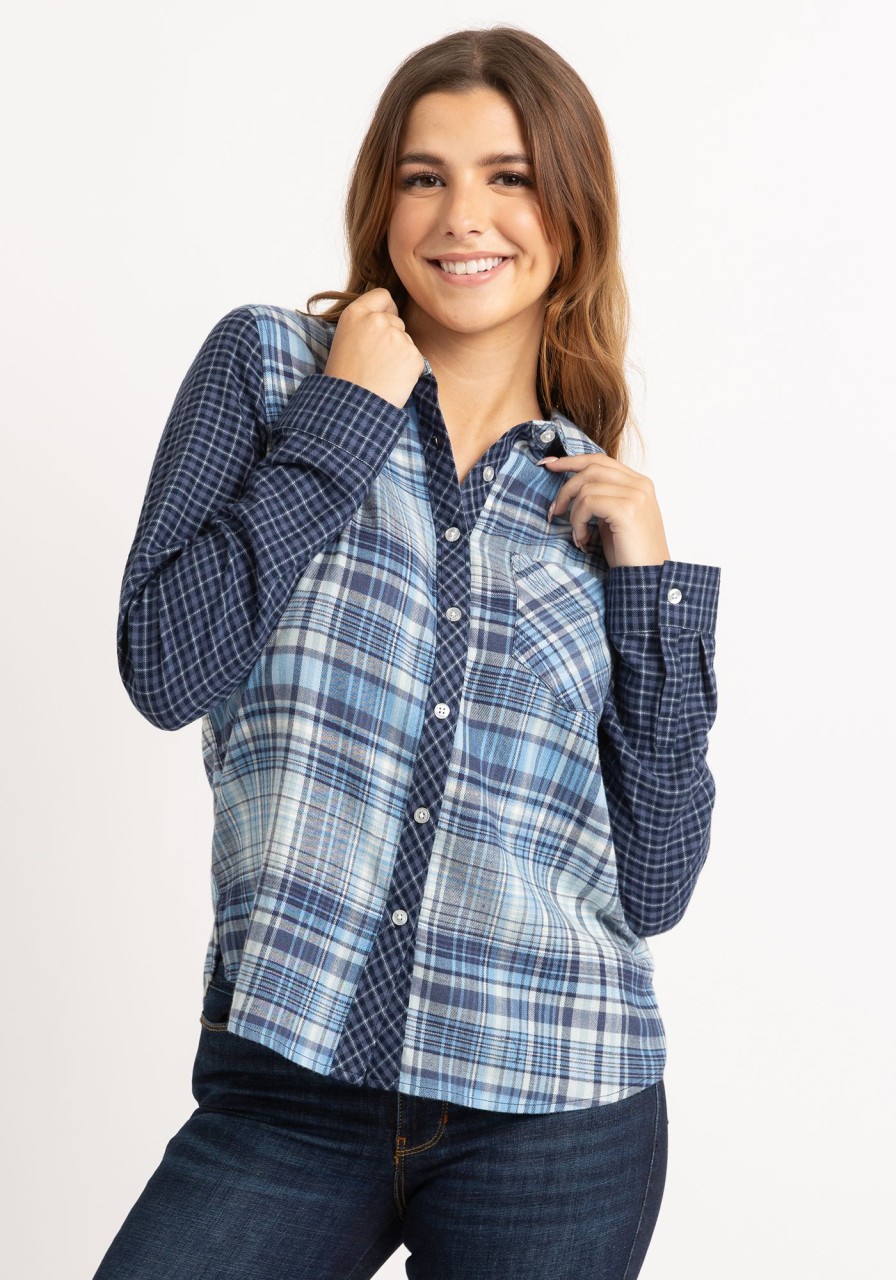 Women kismet Shirts & Blouses | Lily Plaid Button Front Shirt