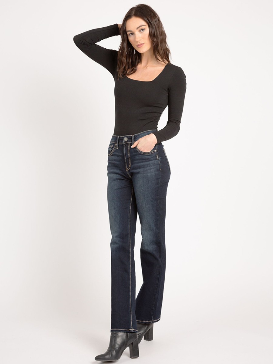 Women SILVER Bootcut Jeans | Avery Slim Bootcut Jean