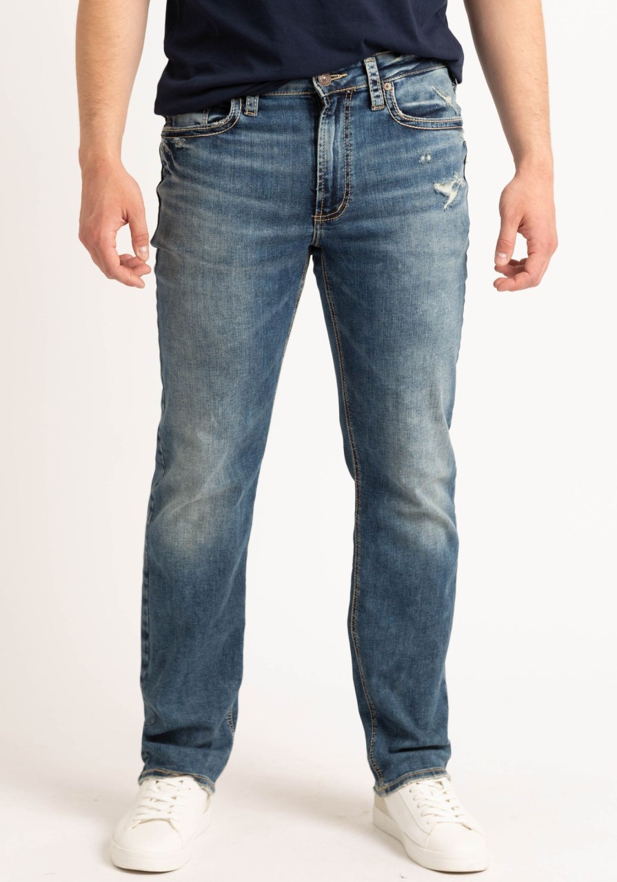 Men SILVER Straight Jeans | Grayson Straight Jeans