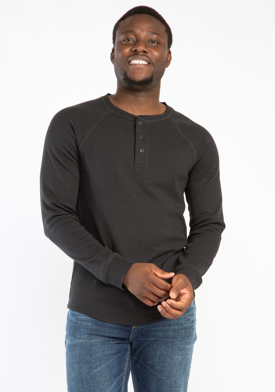 Men DISTILLERY Long Sleeve T-Shirts | Devon Long Sleeve Henley